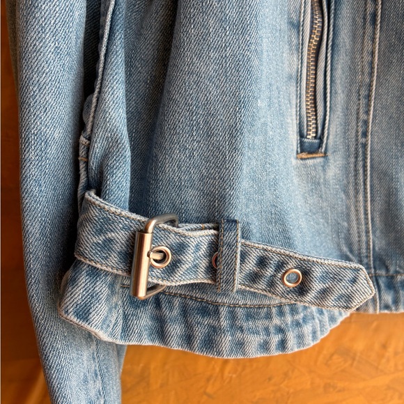 Lauren Ralph Lauren Bryton Denim Moto Denim Jean Jacket Size 14W - Picture 9 of 14